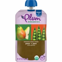 Plum Organics® Pear Spinach & Pea Stage 2 Baby Food Pouch