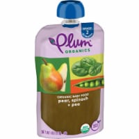 Plum Organics® Pear Spinach & Pea Stage 2 Baby Food Pouch