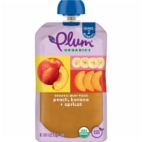 Plum Organics® Peach Banana & Apricot Stage 2 Baby Food Pouch Perspective: Main