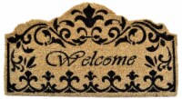 Welcome Fleur De Lis Brown, Black -527Pvc