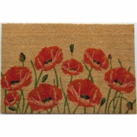 Imports Decor 567PVC 24 x 36 in. Poppy Flower Door Mat