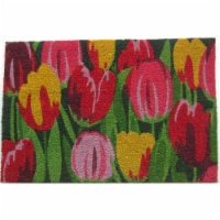 Imports Decor 568PVC 24 x 36 in. Tulips Flower Door Mat