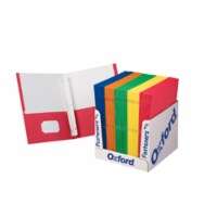 Tops Products  School Grade Twin Pocket Folders With Fasteners 100 Per Box