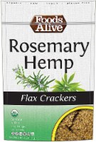 Foods Alive  Organic Flax Crackers   Rosemary Hemp