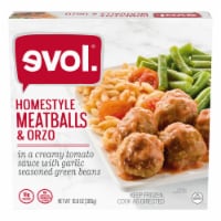 evol.® Homestyle Meatballs and Orzo Frozen Meal Perspective: Main