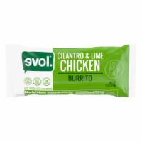 Evol Cilantro Lime Chicken Burrito Frozen Meal Perspective: Main