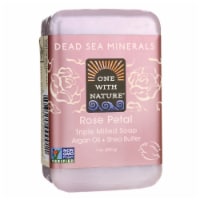 One With Nature Dead Sea Minerals Rose Petal Soap
