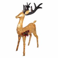 Good Tidings Shiny Gold Buck Lit Outdoor Lawn Christmas Decoration, 48