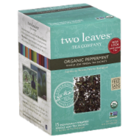 Two Leaves Organic Peppermint Tea Sachets Perspective: Main