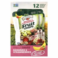 Brothers-All-Natural Freeze Dried Fruit Crisps Banana & Strawberry 12 Single-Serve Bags