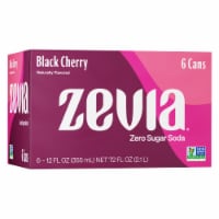 Zevia® Black Cherry Zero Sugar Soda Cans Perspective: Main