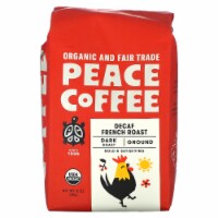 Peace Coffee Organic French Roast Ground Dark Roast Decaf - 12 oz (340 g) Perspective: Main