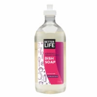 Better Life Naturally Grease Kicking Dish Soap, 22 Ounce Bottle, Pomegranate