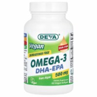 Deva Vegan Vitamins - Omega-3 Dha-epa 500mg Vgn - 60 VCAP