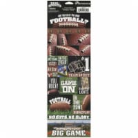 Reminisce Real Sports Cardstock Stickers 4.25 X13 -Football Graphic