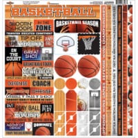 Reminisce Variety Cardstock Stickers 12 x12 -Basketball