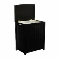Oceanstar Mahogany Finished Rectangular Laundry Wood Hamper with Interior Bag RHP0109MH