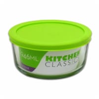 Libra Glass Round Bowl with Lid - 4 Cups