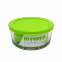 Libra Glass Round Bowl with Lid - 2 Cups