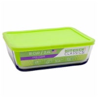 Libra Glass Rectangle Bowl with Lid - 11 Cups