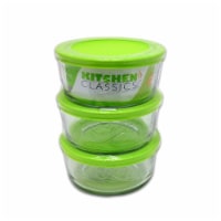 Libra Round Glass Storage with Lids - 6 Piece, 4 Cups
