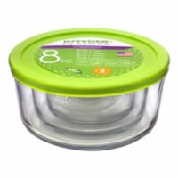 Libra Glass Storage Set with Lids - 8 Piece