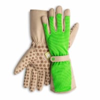 Dig It High 5 - Women's Gardening Gloves with Fingertip Protection -  Large -  Green Tan