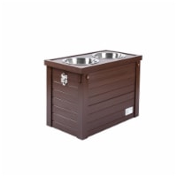 New Age Pet EHHF303XL Ecoflex Piedmont Diner with Storage - Russet