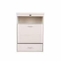 New Age Pet Dog Brea Food Pantry/Double Diner -Antique White