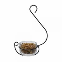 Distributed by Backyard BE173 Clear Glass Hanging Treat & Mealworm Feeder