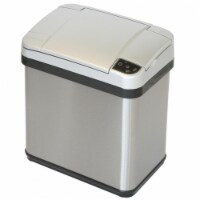 iTouchless Stainless Steel Bathroom Sensor Trash Can with AbsorbX Odor Control System and