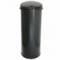 iTouchless Stainless Steel Round Sensor Trash Can with AbsorbX Odor Control System Black 13