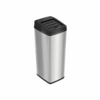 iTouchless Stainless Steel Sensor Trash Can w/AbsorbX Odor Control 14 Gal Silver IT14SC