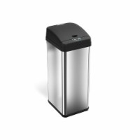 iTouchless Stainless Steel Sensor Trash Can with Wide Lid Opening and AbsorbX Odor Control