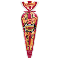 Popcornopolis® Zebra Popcorn Caramel with Chocolatey Stripes Popcorn Cone Perspective: Main