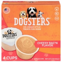 Dogsters Ice Cream Style Cheesy Bac'n Flavor Treats for Dogs 4 - 3.5 fl oz Cups Perspective: Main