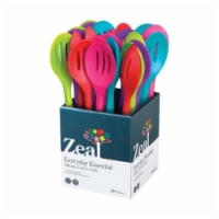 Zeal J159DISP Silicone Draining Spoon Assorted Colors - pack of 24