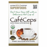 California Gold Nutrition CafeCeps Certified Organic Instant Coffee with Cordyceps and