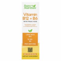 Super Nutrition Vitamin B12 + B6 with Folic Acid - 1 fl oz (30 ml)