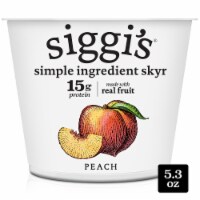 siggi’s Peach Icelandic-Style Nonfat Yogurt, 5.3 oz Perspective: Main