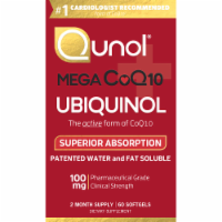 Qunol Mega CoQ10 Ubiquinol Softgels 100mg