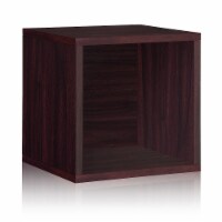 Way Basics 15 H Large Eco Modern Stackable Storage Cube Espresso Wood Grain (BS-SCUBE-EO)