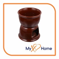 Ceramic Chocolate Fondue Pot / Cheese melting Pot, Color: Brown by MyXOHome