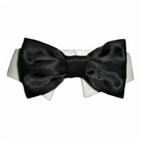 Pooch Outfitters PBTB-XXL Black Satin Bow Tie, Black - 2XL