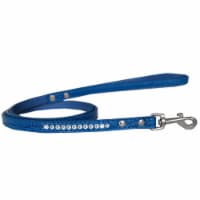 Clear Jewel Croc Leash Blue 1/2'' wide x 6' long