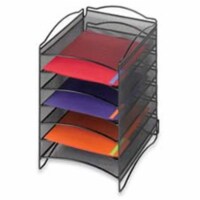 Safco Products Company  Desktop Organizer- 6-Pocket- 10-.25in.x12-.63in.x15-.13in.- Black