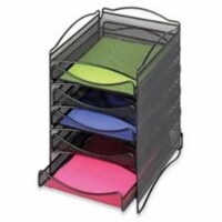 Safco Products Company  Desktop Organizer- Adjustable- 10-.25in.x12-.63in.x15-.13in.- Black