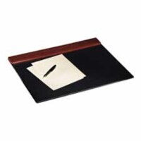 Rolodex Corporation  Desk Pad With Wood Pencil Ledge- Mahogany