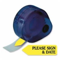 Redi-Tag Corporation RTG81124 Please Sign &amp; Date Arrow Flag- .56in.x1-.88in.- Yellow