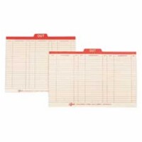 Smead Manufacturing Company  Top-Tab Out Guides- 14-.75in.x10in.- Legal- Red Top-Manila
